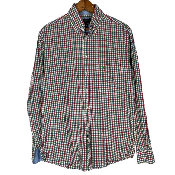 Fynch-Hatton SuperSoft Cotton Multicolor Checkered Dress Shirt Size: M 39/40 - Picture 1 of 3